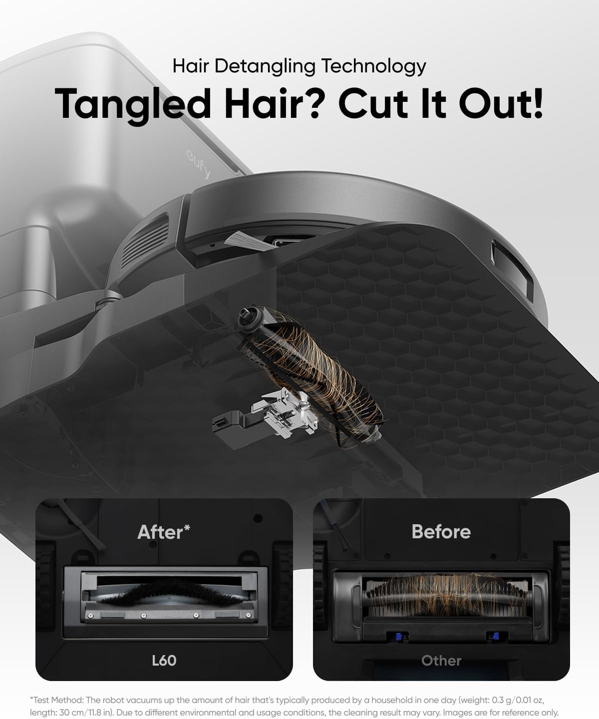 eufy L60 Hybrid Robot Vacuum with Self Empty Station, Hair Detangling Technology, Up to 60 Days of Hands Free Cleaning, Ultra Strong 5,000 Pa Suction to Remove Hair, Dust, Mop Pad - Image 3