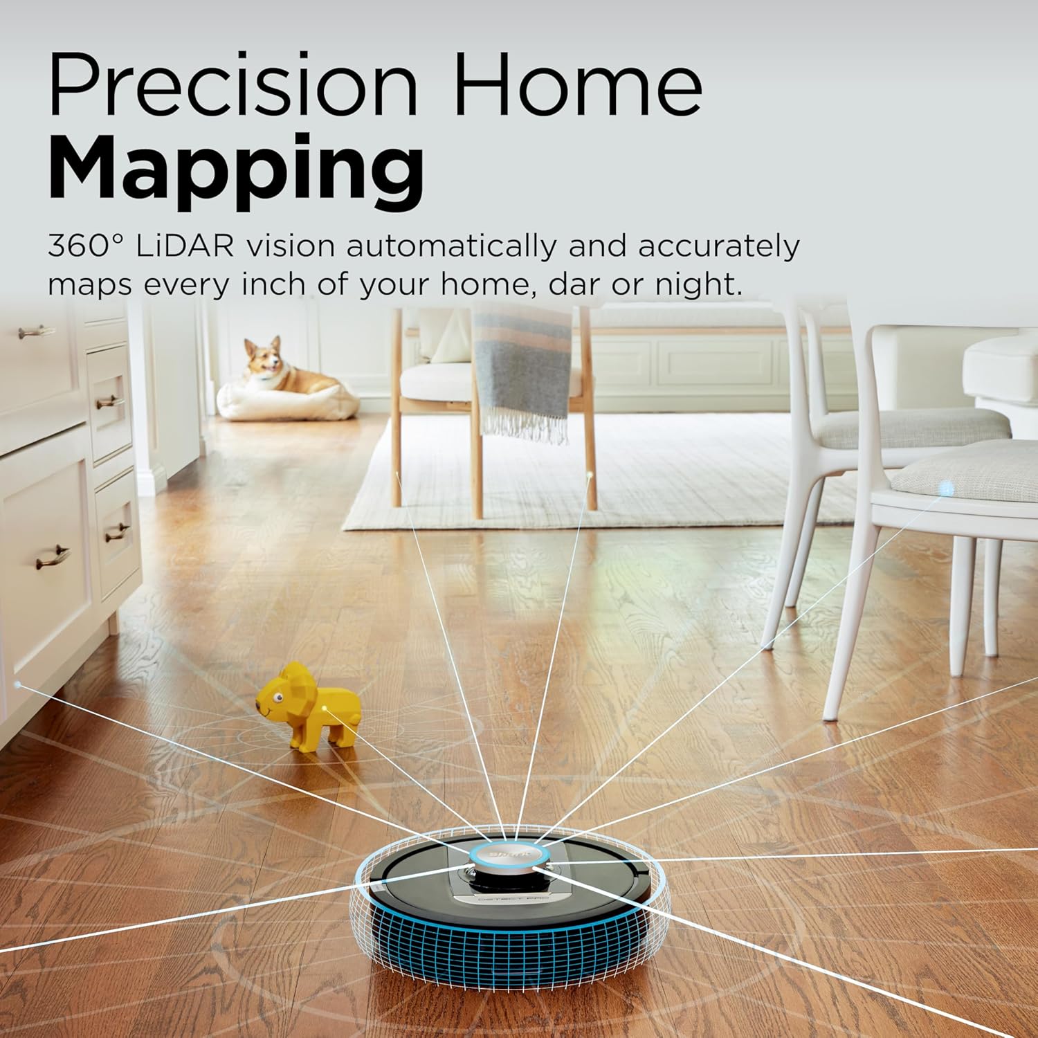 Shark RV2820AE Detect Pro Self-Empty Robot Vacuum with Bagless, 60-day Capacity HEPA Base, 3 Detect & React Technologies, Auto Deep-Clean on Carpets and Hardfloors, NeverStuck Tech, Wi-Fi Black/Bronze - Image 13